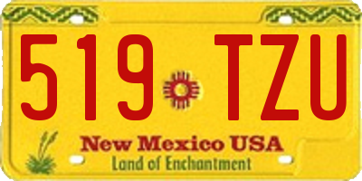 NM license plate 519TZU