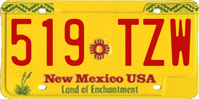 NM license plate 519TZW