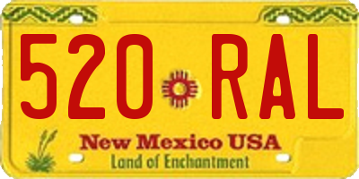 NM license plate 520RAL