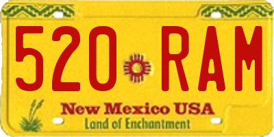 NM license plate 520RAM