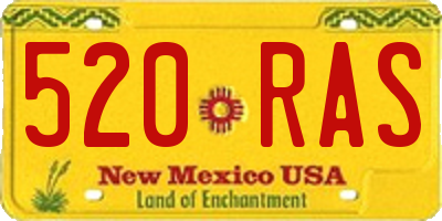 NM license plate 520RAS