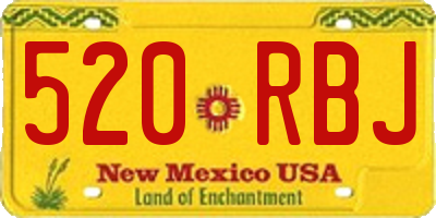 NM license plate 520RBJ