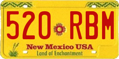 NM license plate 520RBM