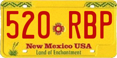 NM license plate 520RBP
