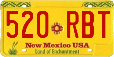 NM license plate 520RBT