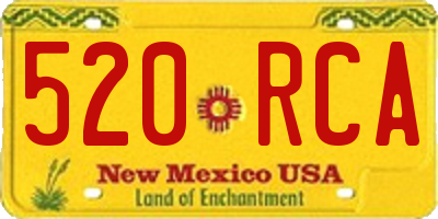 NM license plate 520RCA