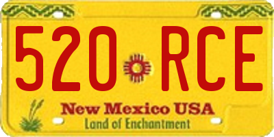 NM license plate 520RCE