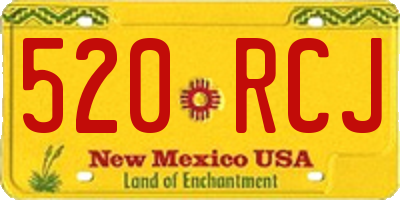 NM license plate 520RCJ