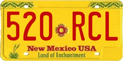 NM license plate 520RCL