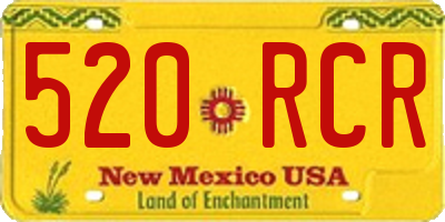 NM license plate 520RCR