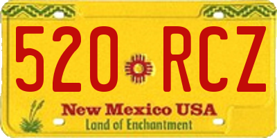 NM license plate 520RCZ