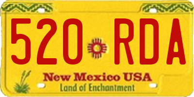 NM license plate 520RDA