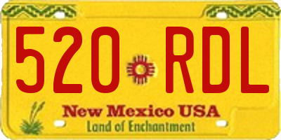 NM license plate 520RDL