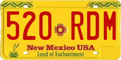 NM license plate 520RDM