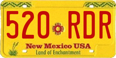 NM license plate 520RDR