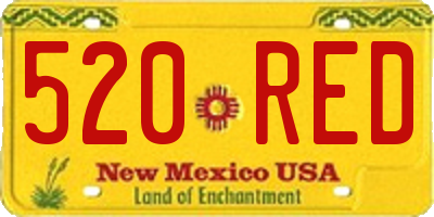 NM license plate 520RED