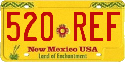 NM license plate 520REF