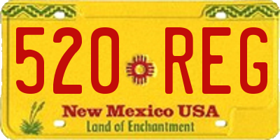 NM license plate 520REG