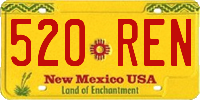 NM license plate 520REN