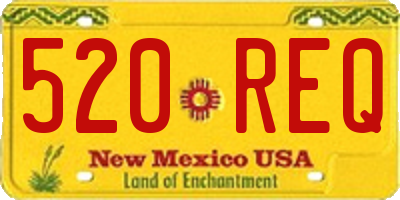 NM license plate 520REQ