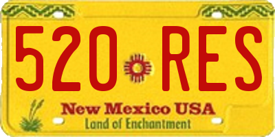 NM license plate 520RES
