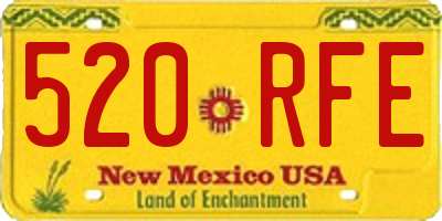 NM license plate 520RFE