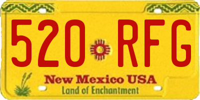 NM license plate 520RFG