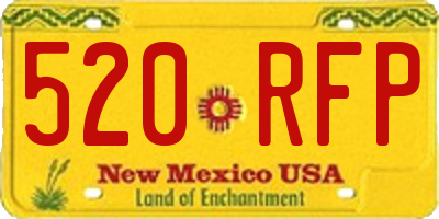 NM license plate 520RFP