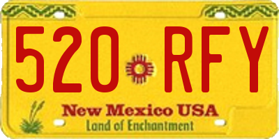 NM license plate 520RFY