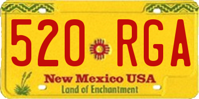 NM license plate 520RGA