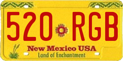 NM license plate 520RGB