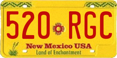NM license plate 520RGC