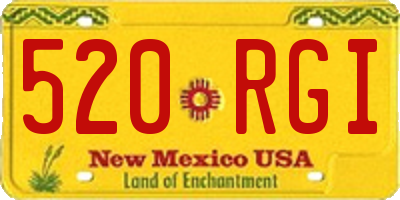 NM license plate 520RGI