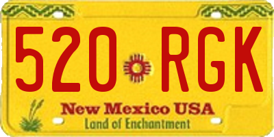 NM license plate 520RGK