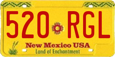 NM license plate 520RGL