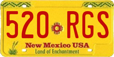 NM license plate 520RGS