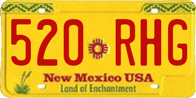 NM license plate 520RHG