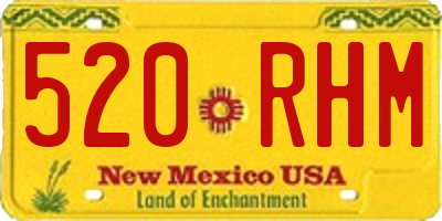 NM license plate 520RHM