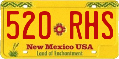 NM license plate 520RHS