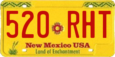 NM license plate 520RHT