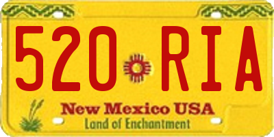NM license plate 520RIA
