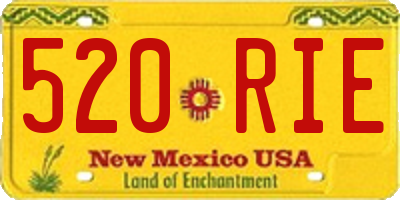 NM license plate 520RIE