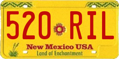 NM license plate 520RIL