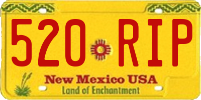 NM license plate 520RIP