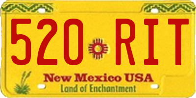 NM license plate 520RIT