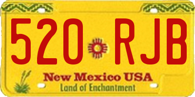 NM license plate 520RJB