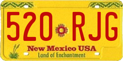 NM license plate 520RJG