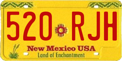NM license plate 520RJH