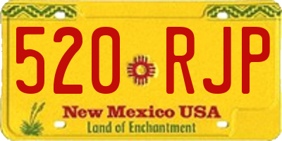 NM license plate 520RJP