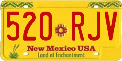 NM license plate 520RJV